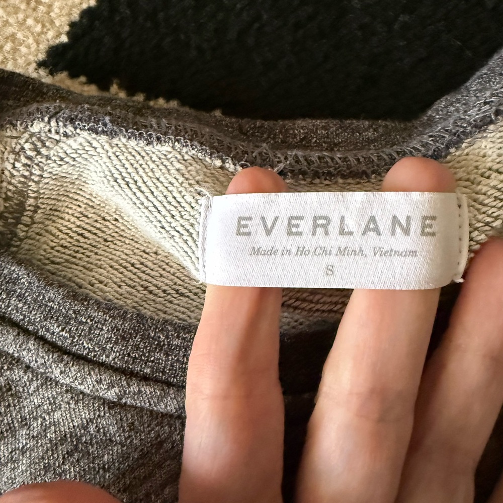 Everlane The Crew Sweatshirt in marled grey cotton S - Picture 3 of 6
